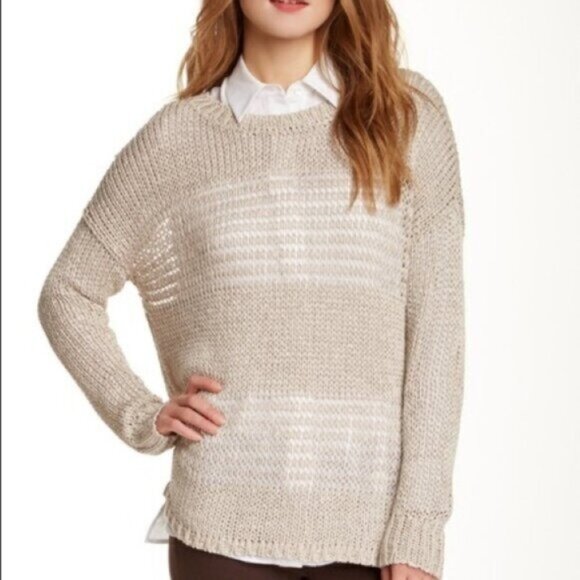 Vince Shadow Stripe Boatneck Sweater - Picture 1 of 8